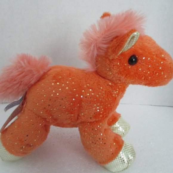 Aurora Orange with Sparkle Pony Beanie Plushy Toy 7.5” - Retired - Picture 7 of 12